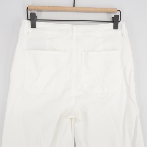 Kut From The Kloth Meg Pants Womens 2 White Wide Leg High Rise Stretch Twill - Picture 4 of 11